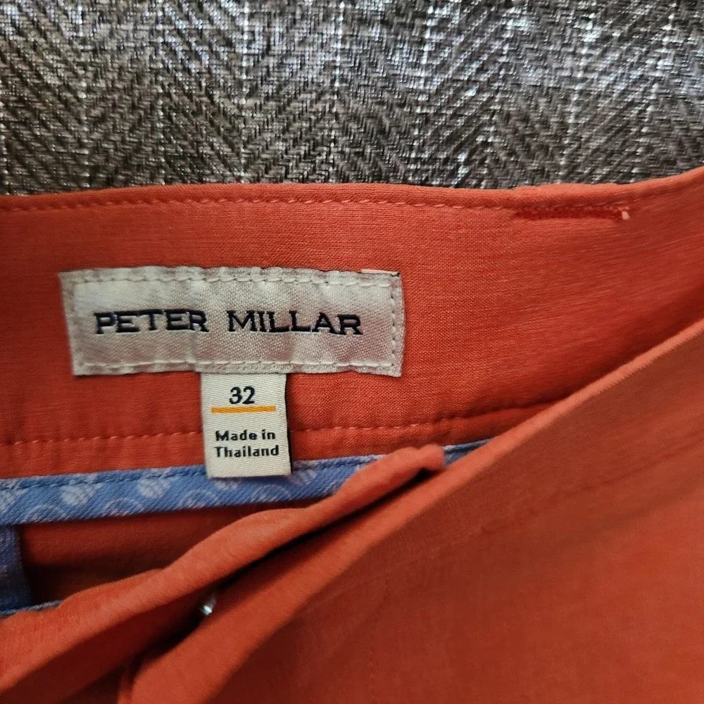 Peter Millar Golf Shorts Mens 32 Performance Luxury Sport Salmon Orange MF23EP01